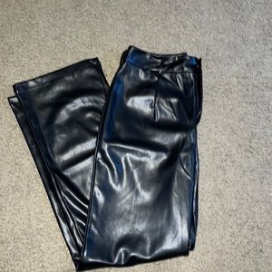 Black Pu Trousers